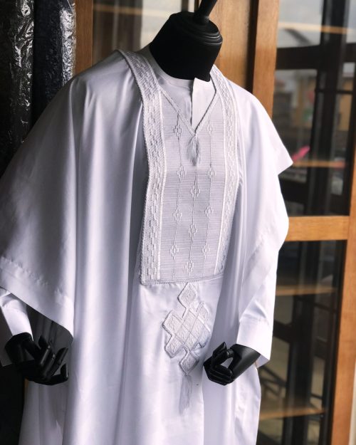 Classic white agbada